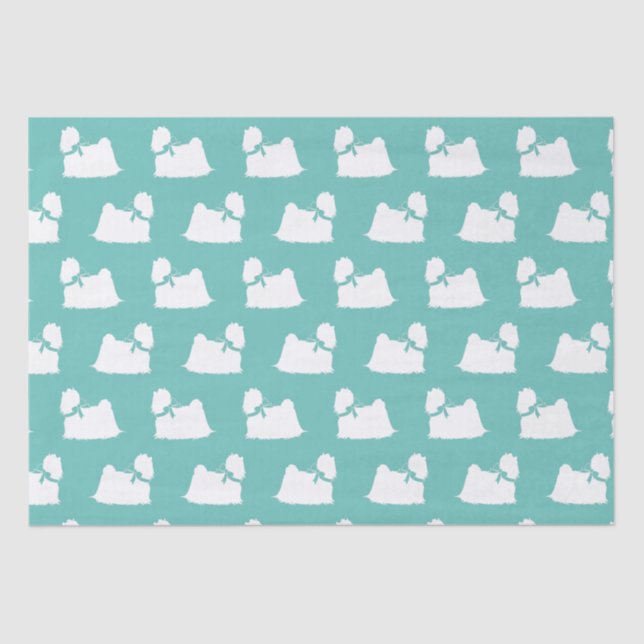 Maltese Dog Puppy Long Hair Tissue Paper (Front)