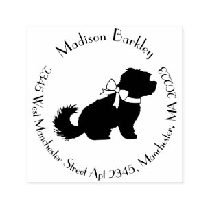 Maltese Dog Puppy Short Hair Teddy Bear Self-inking Stamp