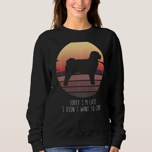 Maltese Dog Retro Sweatshirt (Front)