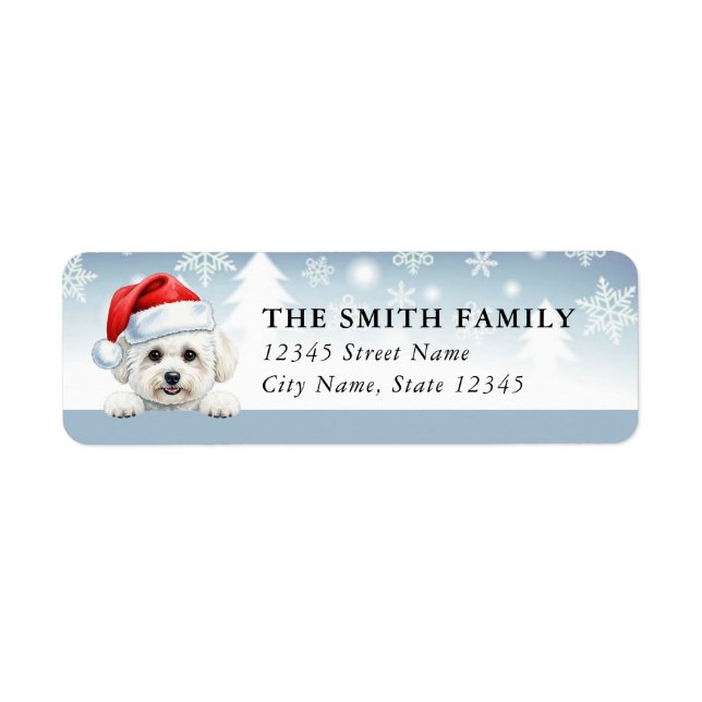 Maltese Dog Return Address Labels (Front)