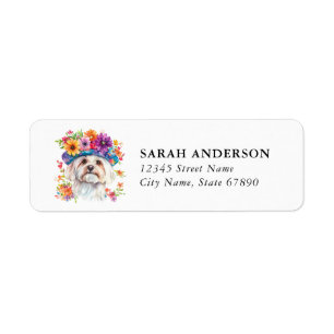 Maltese Dog Return Address Labels
