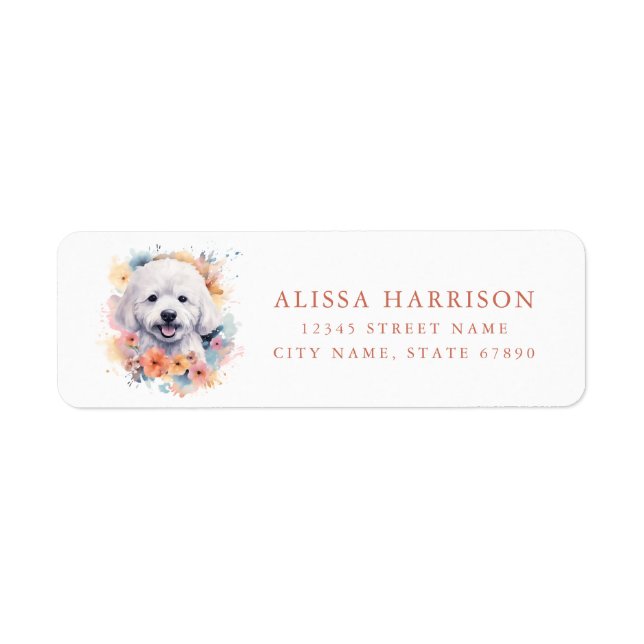Maltese Dog Return Address Labels (Front)