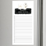 Maltese Dog Shopping List Magnetic Notepad<br><div class="desc">Adorable things to fetch Tan Dachshund dog with a black chalkboard frame personalised with your name.</div>