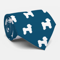 Maltese Dog Silhouettes Pattern Ocean Blue