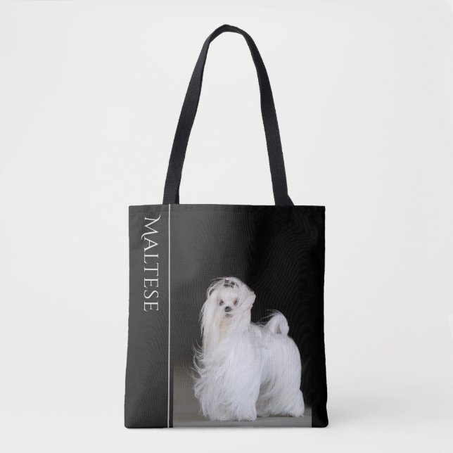 Maltese Dog Tote Bag (Front)