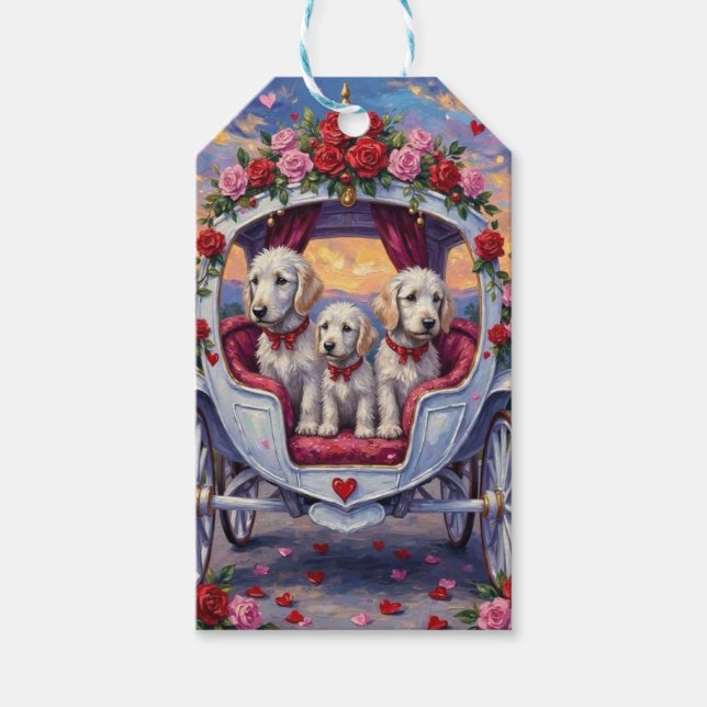 Maltese Dog Valentine's Day  Gift Tags (Front)