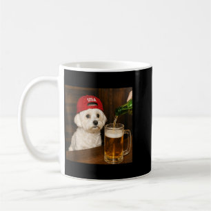 Maltese Drinking Beer Dog Lovers Funny Graphic Coffee Mug