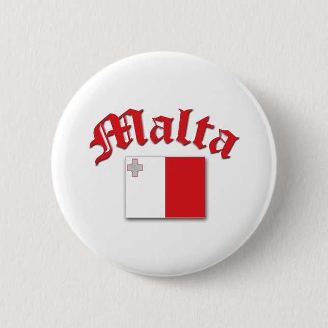 Maltese Flag 6 Cm Round Badge (Front)