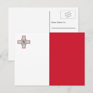 Maltese Flag, Flag of Malta Postcard