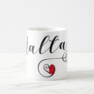 Maltese Flag Heart, Malta Coffee Mug