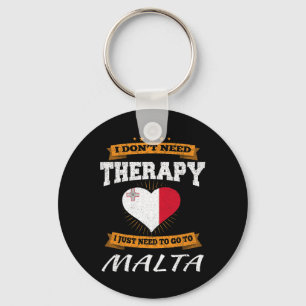 Maltese Flag I Funny Malta Vacation Gift Key Ring