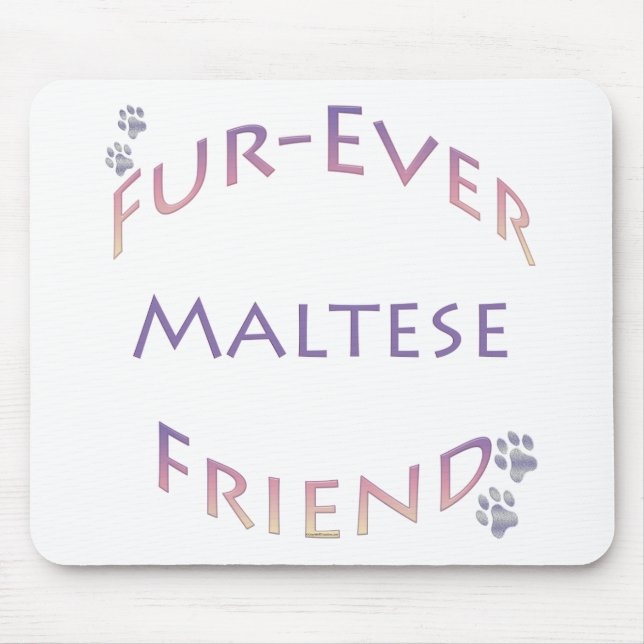Maltese Furever Mouse Mat (Front)