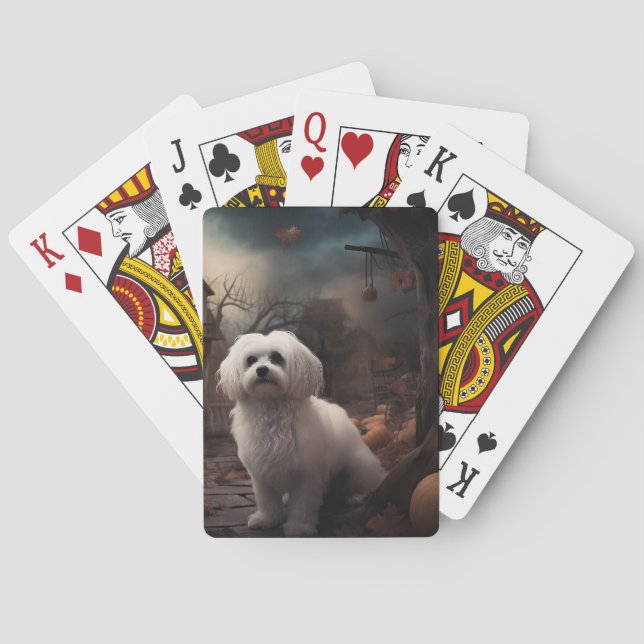 Maltese Halloween Scary Playing Cards (Back)