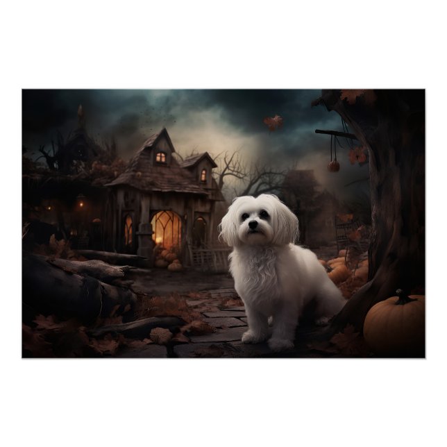 Maltese Halloween Scary Poster (Front)