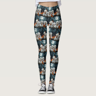 Maltese Halloween Spooky Leggings