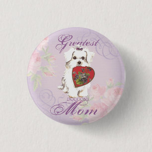Maltese Heart Mum 3 Cm Round Badge