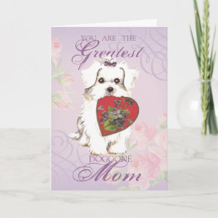Maltese Heart Mum Card