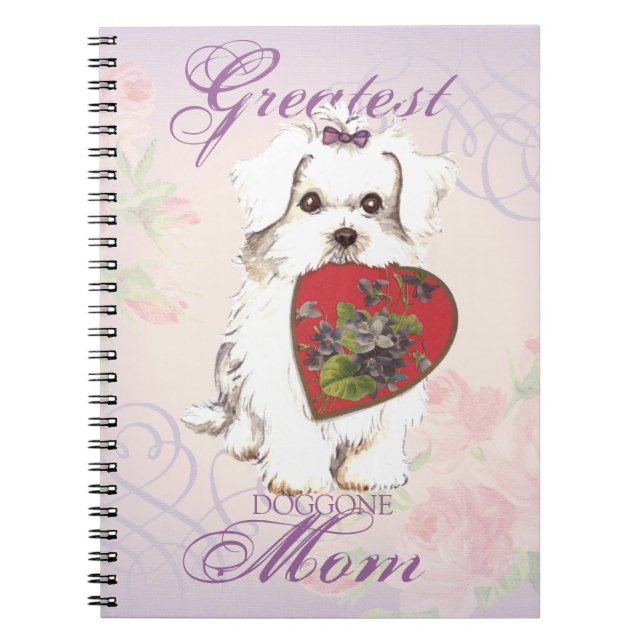 Maltese Heart Mum Notebook (Front)