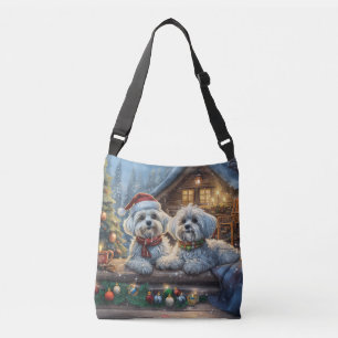 Maltese Holiday Design By Rich AMeN Gill Crossbody Bag