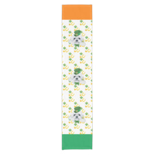 Maltese Holiday Home Decor St Patricks Day Short Table Runner