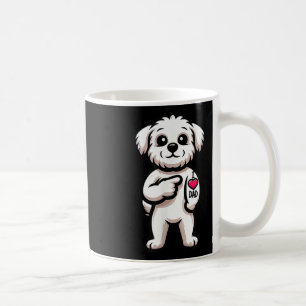 Maltese I Love Dad Funny Dog Tattoo _1 Coffee Mug