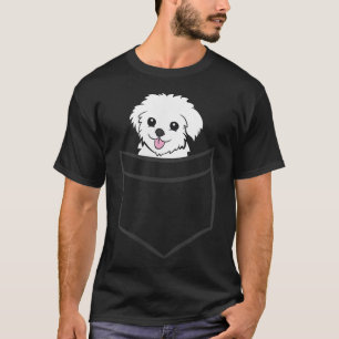 Maltese In The Pocket Cute Maltese Dogs T-Shirt
