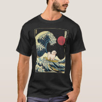 Maltese Japanese Kanagawa Wave Funny Surf Dog