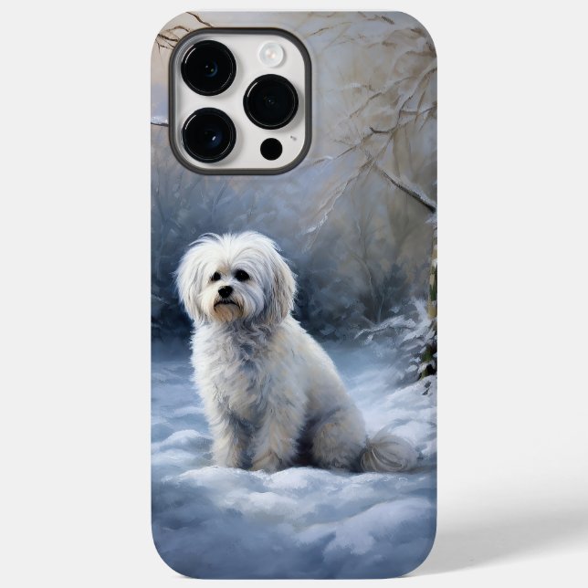 Maltese Let It Snow Christmas Case-Mate iPhone Case (Back)