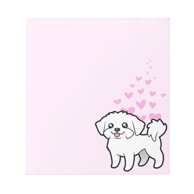 Maltese Love (puppy cut) Notepad (Front)