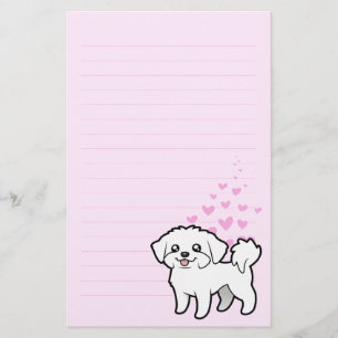 Maltese Love (puppy cut) Stationery