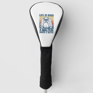 Maltese Lover Gifts Golf Head Cover