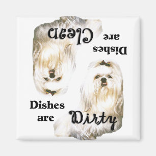Maltese Lovers Dishwasher Magnet
