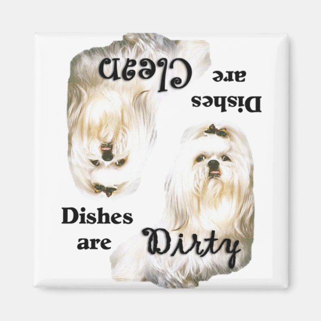 Maltese Lovers Dishwasher Magnet (Front)