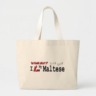 Maltese Lovers Gifts Large Tote Bag