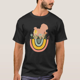 Maltese Maltipoo Dog  Mum Dad Pet Cute Rainbow Boh T-Shirt