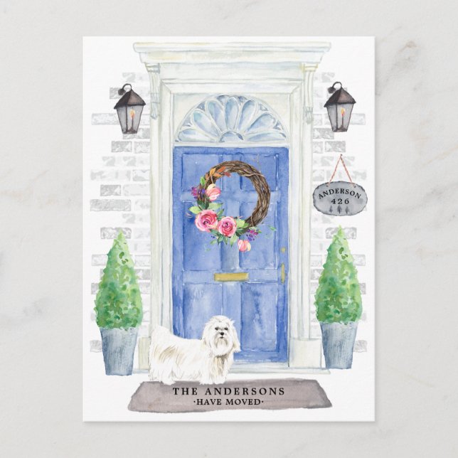 Maltese Moving Announcement Postcard (Front)