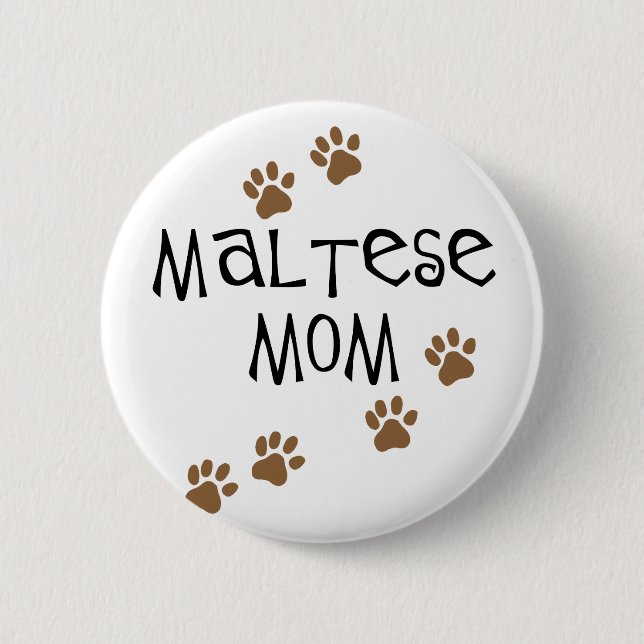 Maltese Mum 6 Cm Round Badge (Front)
