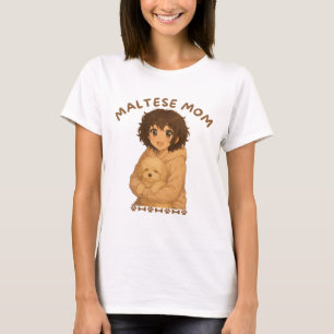 Maltese Mum Anime Style T-Shirt