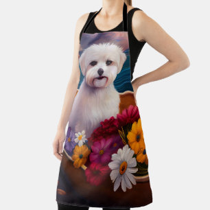 Maltese on a Paddle: A Scenic Adventure Apron