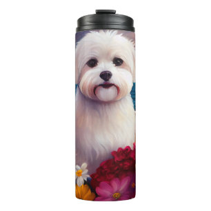 Maltese on a Paddle: A Scenic Adventure Thermal Tumbler