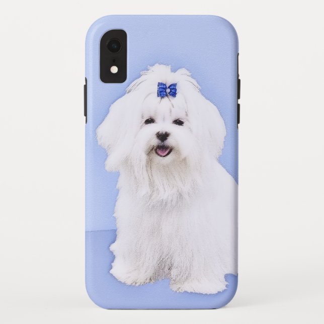 Maltese Painting - Cute Original Dog Art Case-Mate iPhone Case (Back)