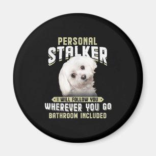maltese personal stalker i will follow you whereve magnet