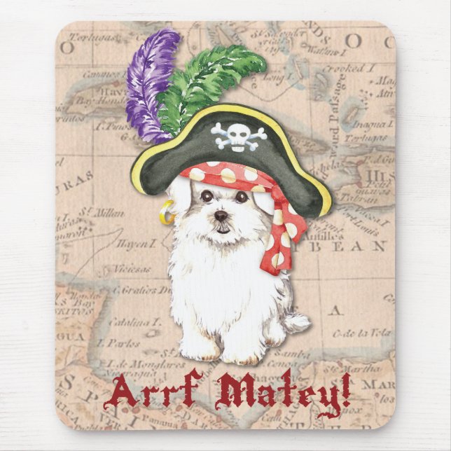 Maltese Pirate Mouse Mat (Front)
