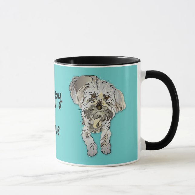 Maltese Poodle Mixed - Puppy Love Mug (Right)