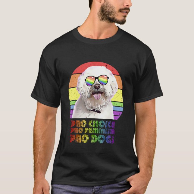 Maltese Pro Choice Pro Feminism Pro Dogs Lgbtq Fem T-Shirt (Front)
