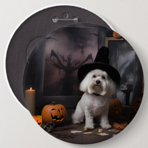 Maltese Pumpkins Halloween Scary 6 Cm Round Badge