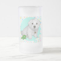 Maltese Pup with Bubbles