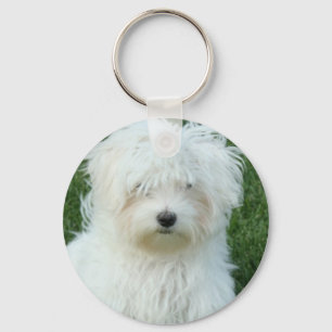 Maltese Puppies Keychain