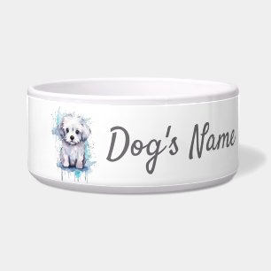 Maltese puppy Ceramic Pet Bowl