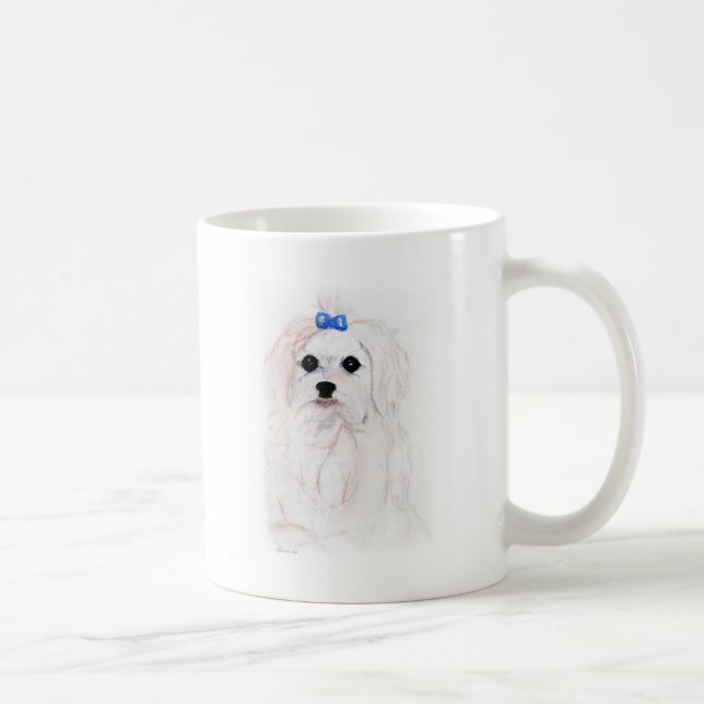 Maltese Puppy Coffee Mug (Right)